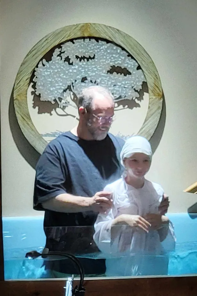 A baptism at Chenal Valley Baptist Church