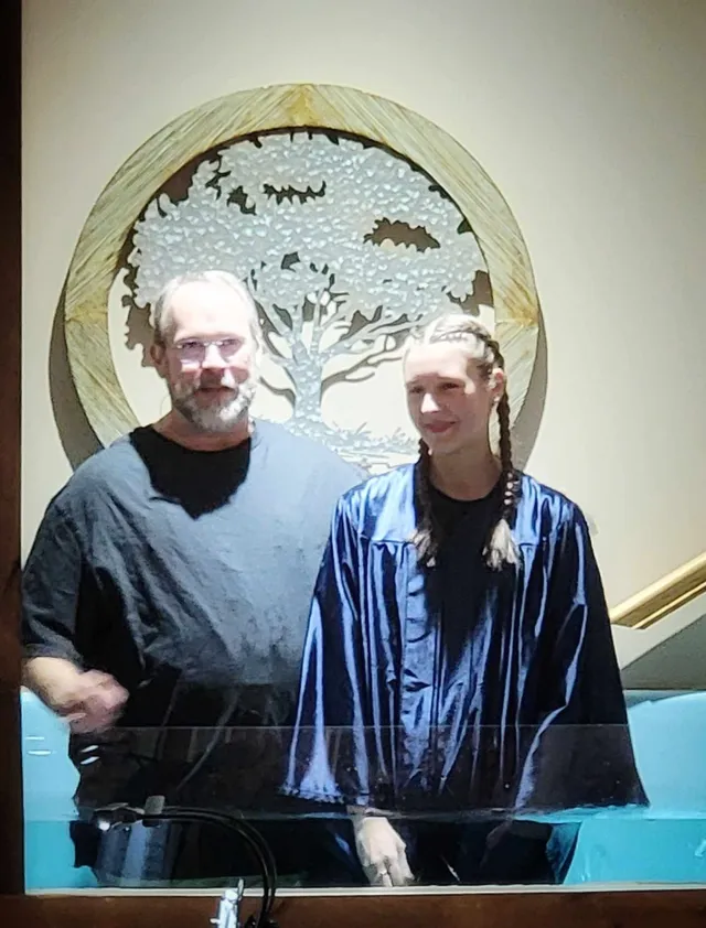 A baptism at Chenal Valley Baptist Church